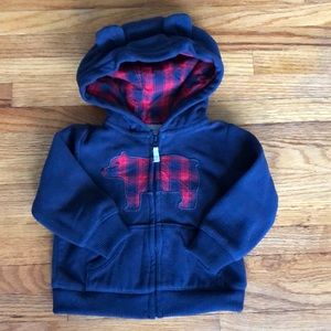carter’s | navy fleece hoodie | size 9 months